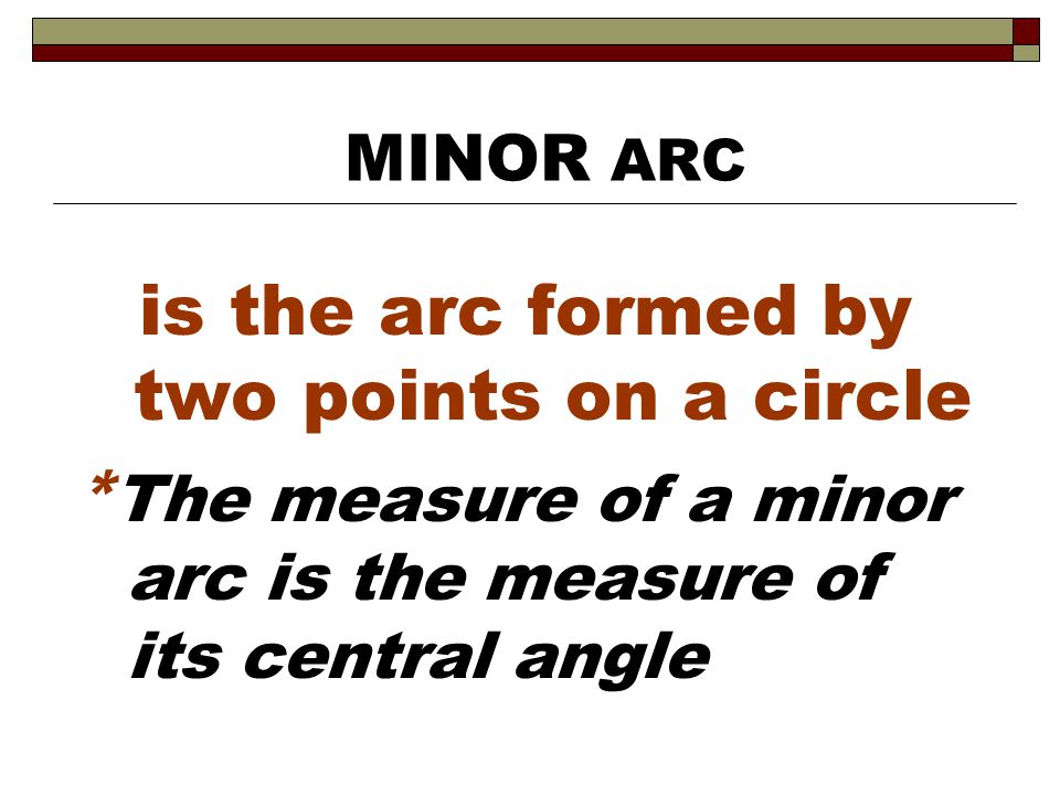 is the arc formed by two points on a circle