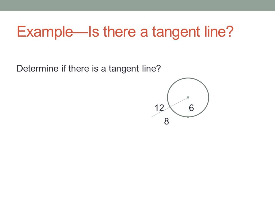 Example—Is there a tangent line
