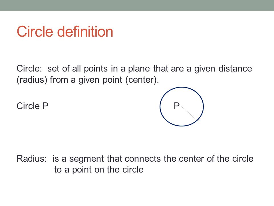 Circle definition