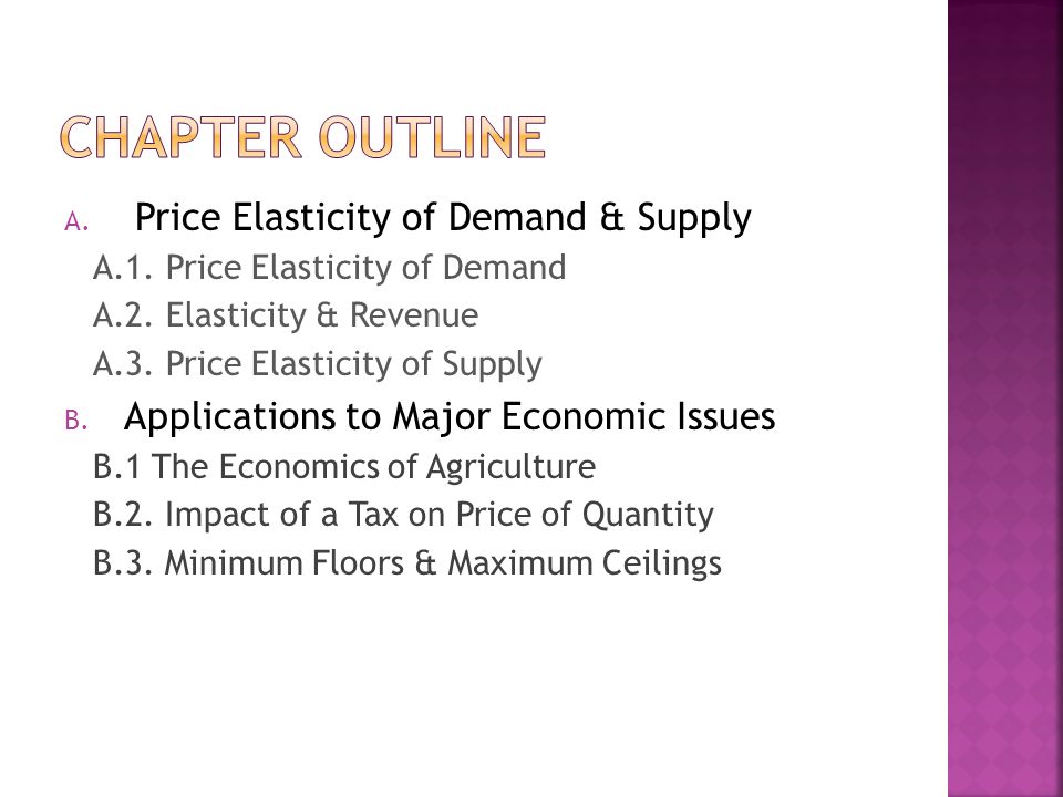 application of elasticity of demand and supply