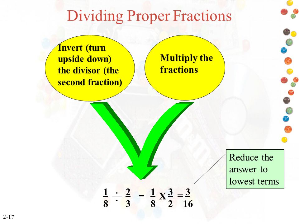 Dividing Proper Fractions