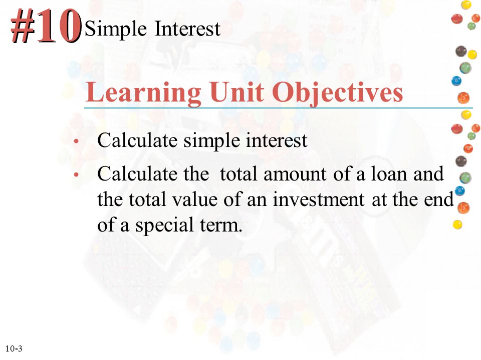 Learning Unit Objectives