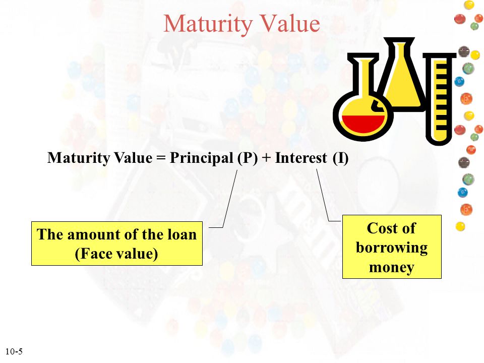Maturity Value = Principal (P) + Interest (I)