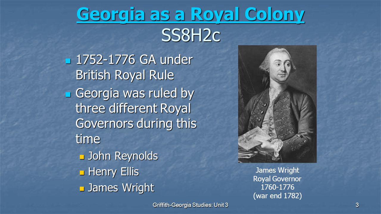 Georgia as a Royal Colony SS8H2c