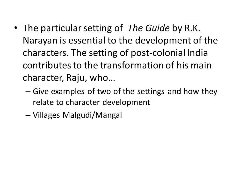 main characters of the guide by rk narayan
