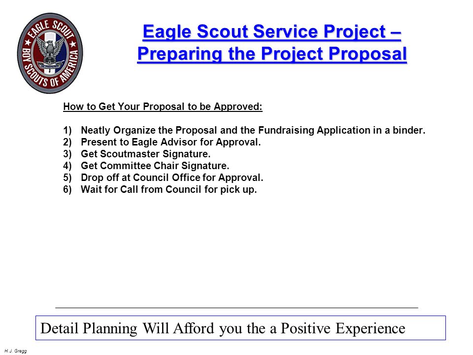 Eagle Scout Service Project –Preparing the Project Proposal