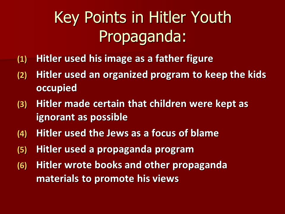 Key Points in Hitler Youth Propaganda: