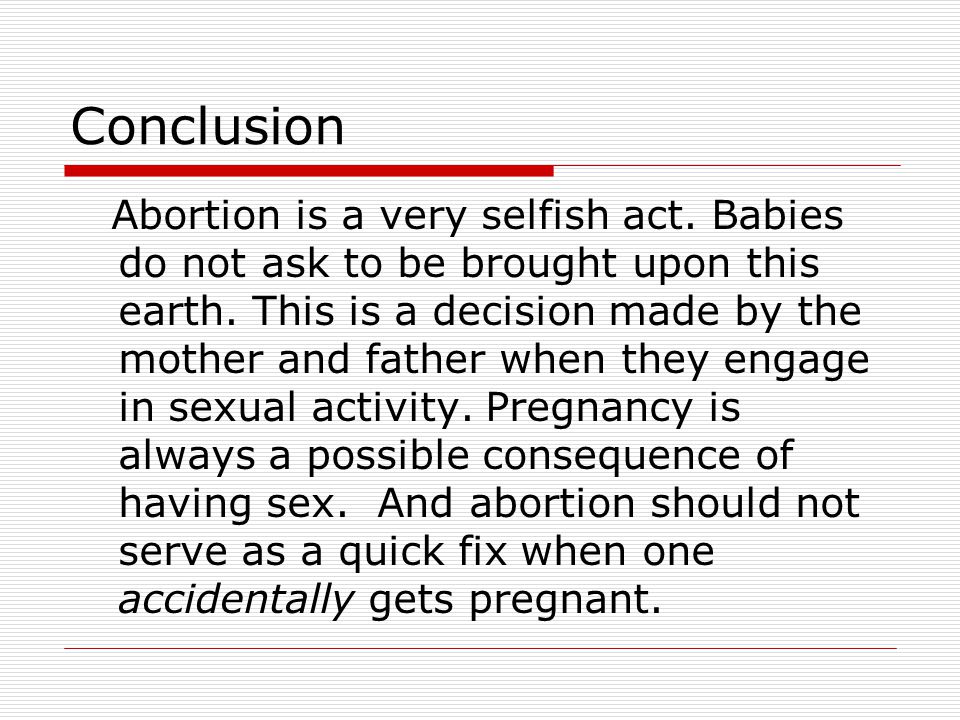 conclusion paragraph about abortion