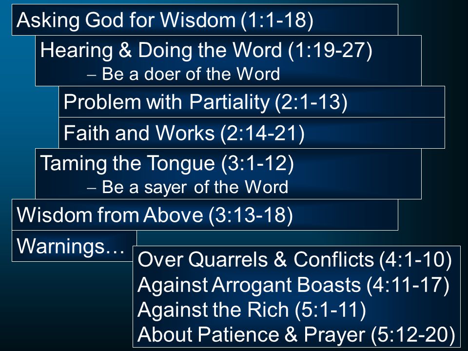 Asking God for Wisdom (1:1-18)