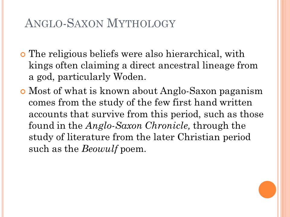 Anglo-Saxon Mythology