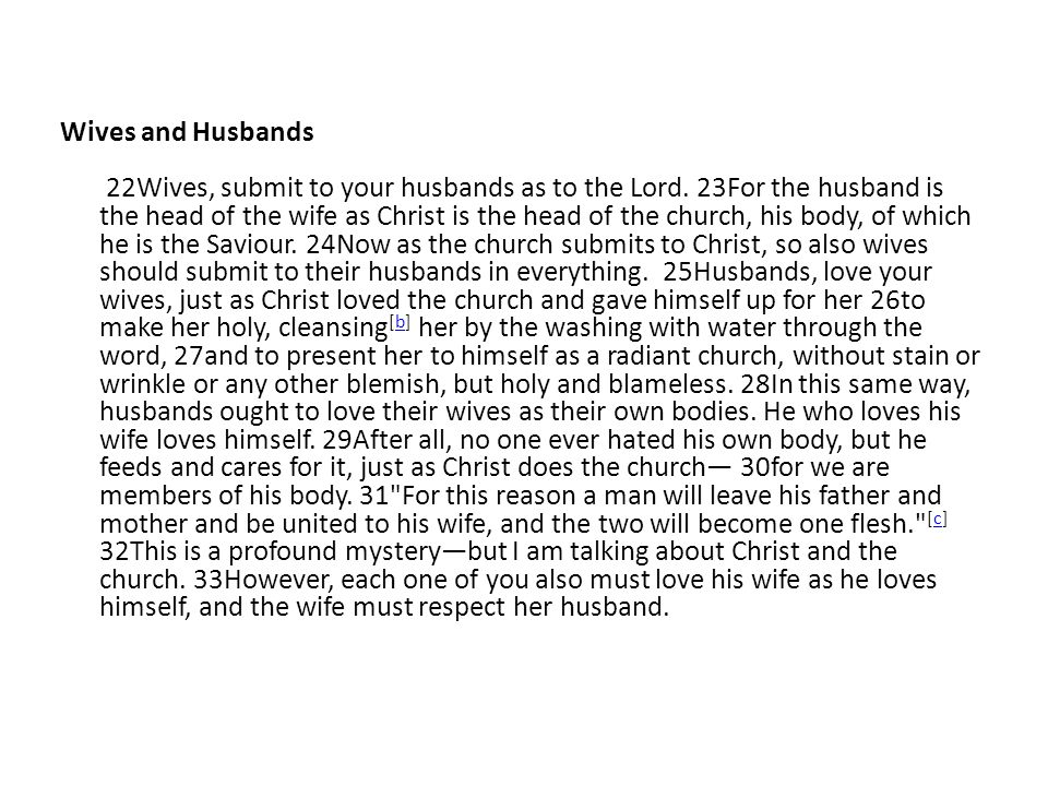Wives and Husbands 22Wives, submit to your husbands as to the Lord