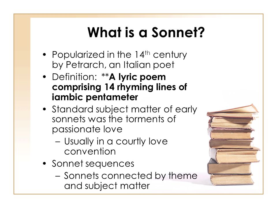 The Sonnet - ppt video online download