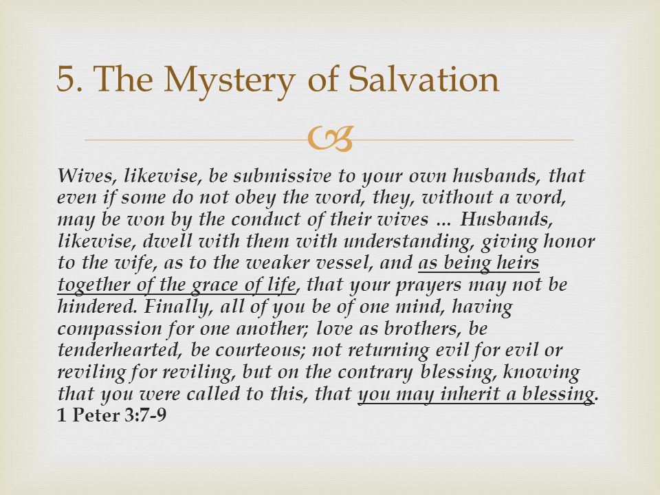 5. The Mystery of Salvation