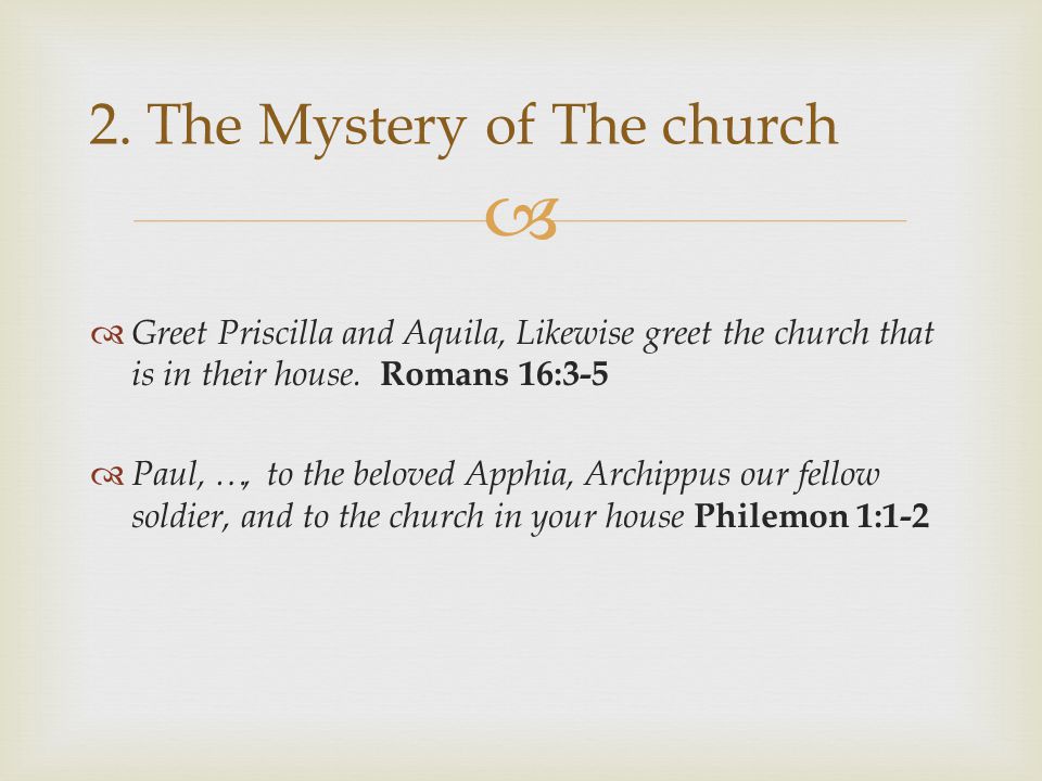 2. The Mystery of The church