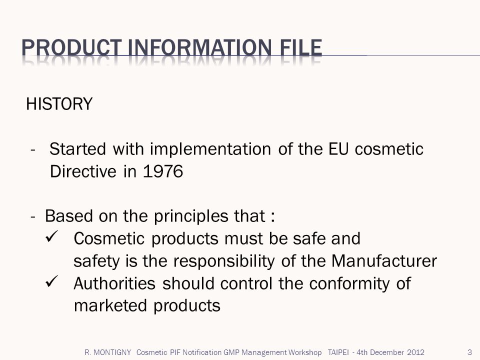 Product Information File - ppt download