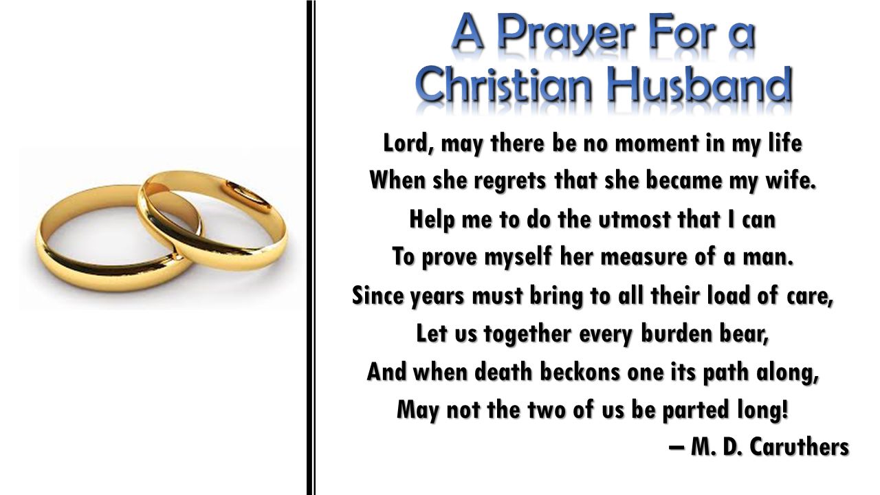A Prayer For a Christian Husband