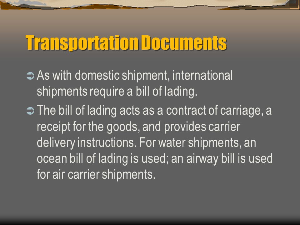Transportation Documents