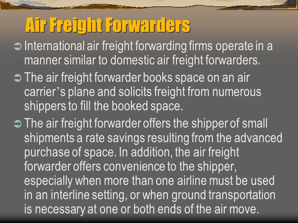 Air Freight Forwarders