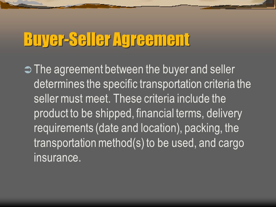 Buyer-Seller Agreement