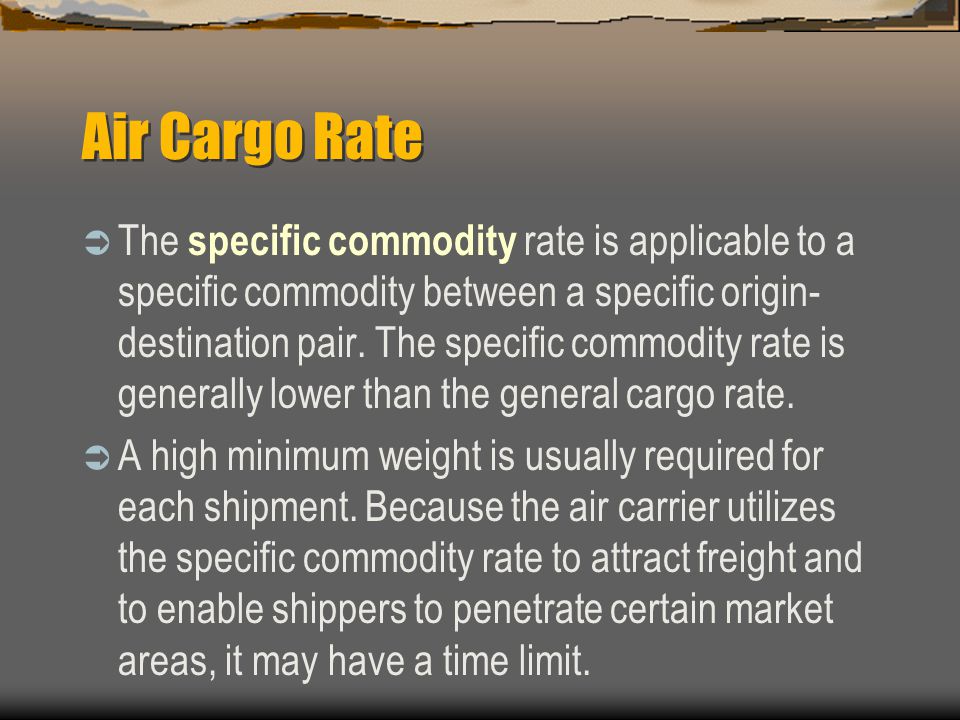 Air Cargo Rate