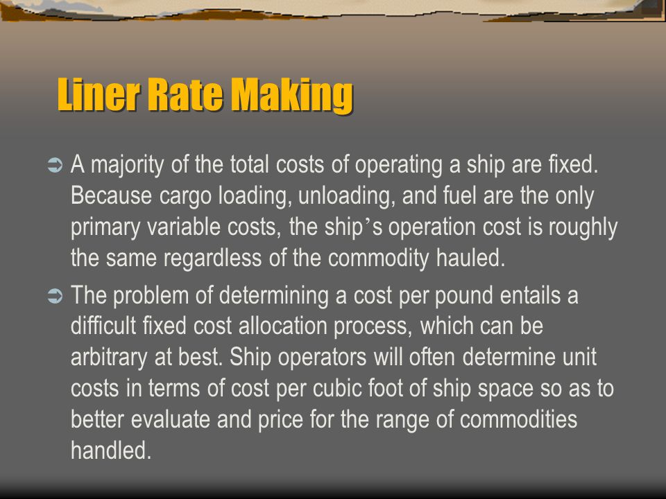 Liner Rate Making