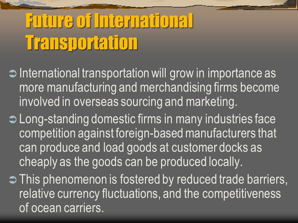 Future of International Transportation