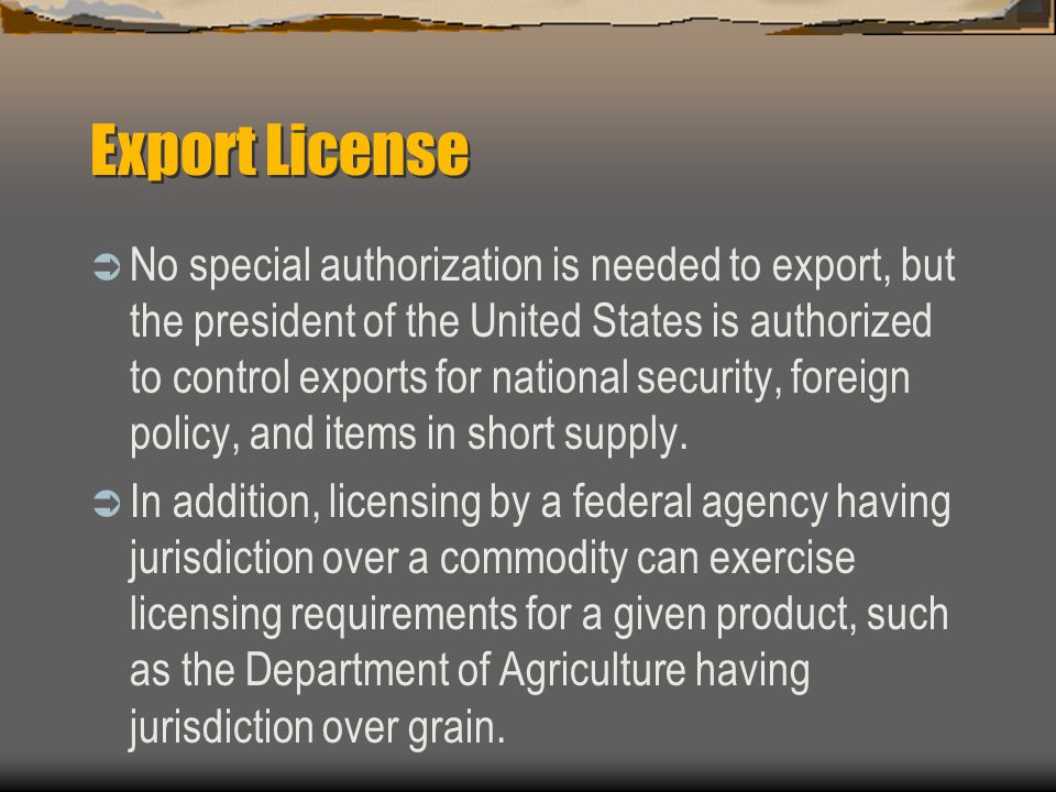 Export License