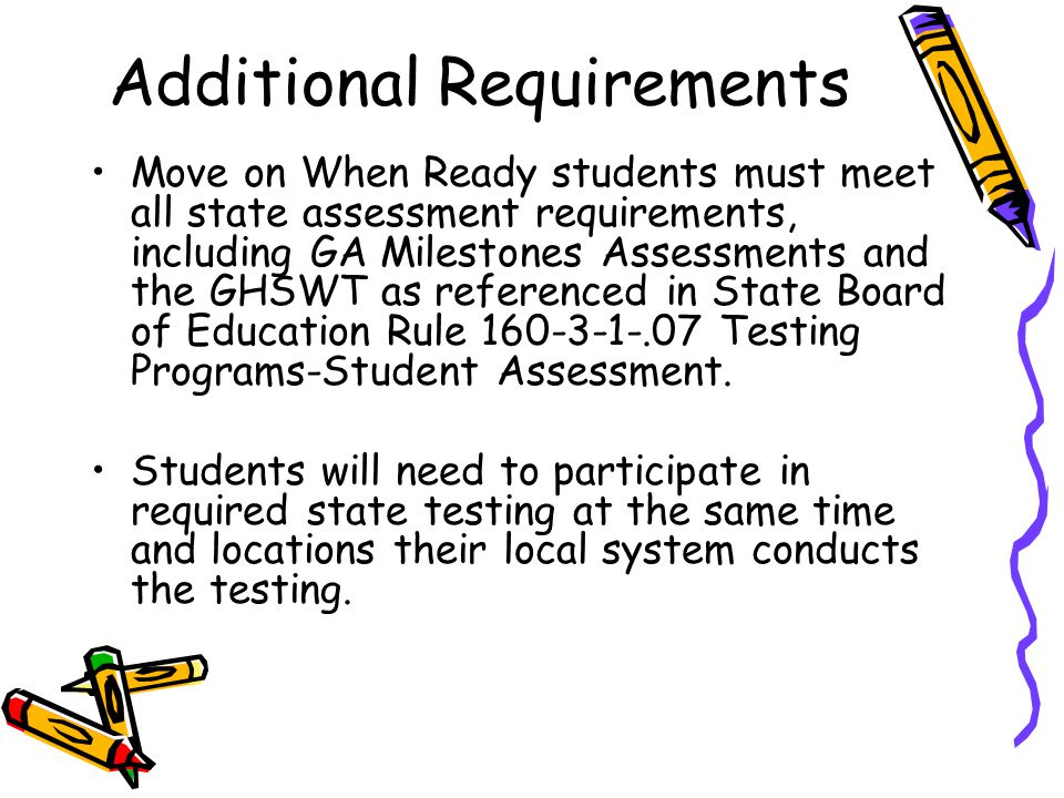 Additional Requirements