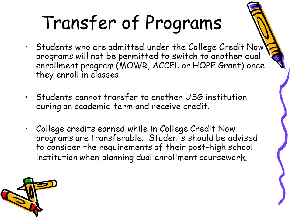Transfer of Programs