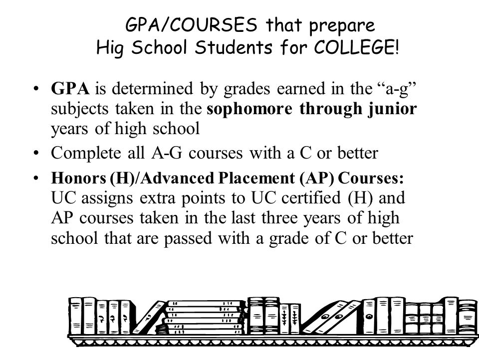 GPA/COURSES that prepare Hig School Students for COLLEGE!