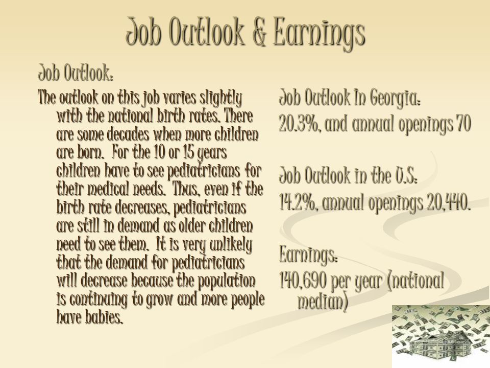 Job Outlook & Earnings Job Outlook: Job Outlook In Georgia: