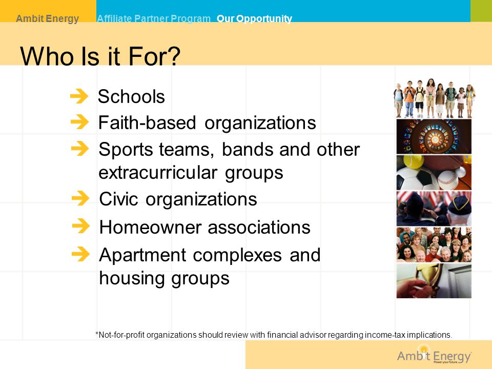 Who Is it For Schools Faith-based organizations