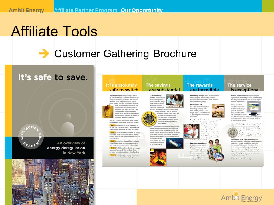 Affiliate Tools Customer Gathering Brochure Ambit Energy