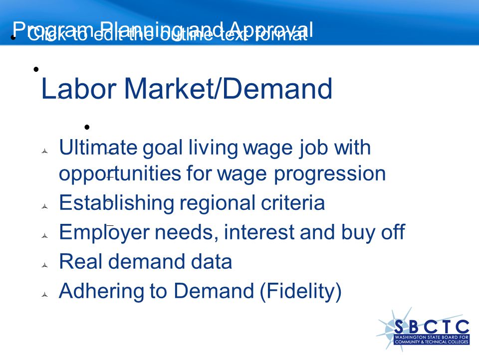 Labor Market/Demand Program Planning and Approval