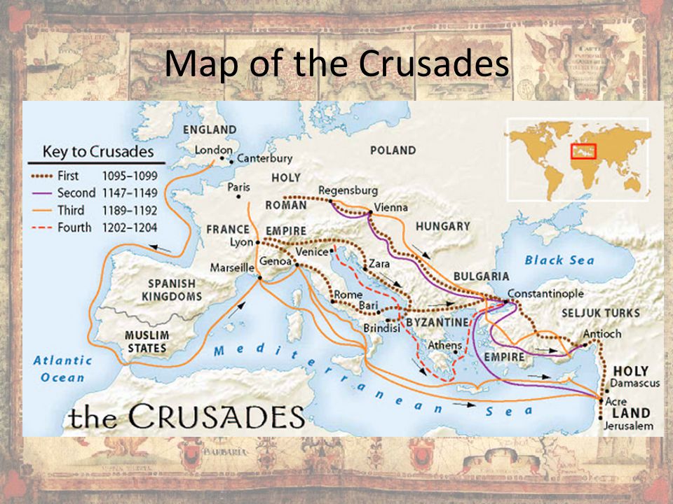 Map of the Crusades.