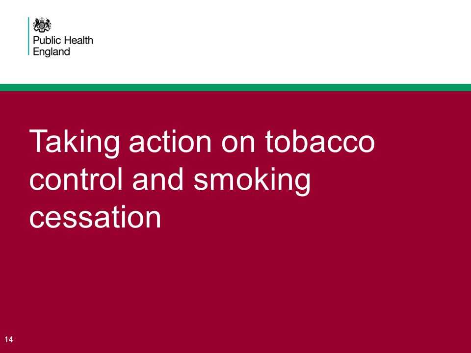 Taking action on tobacco control and smoking cessation