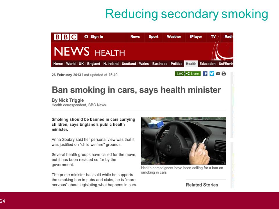 Reducing secondary smoking
