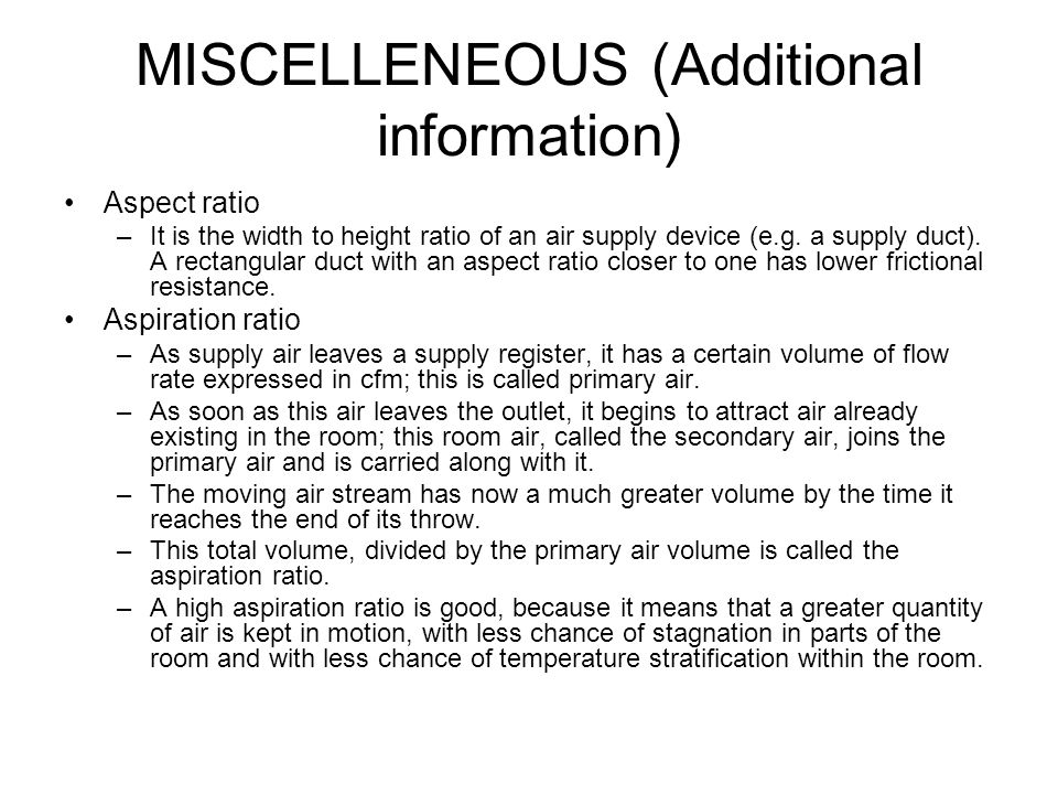 MISCELLENEOUS (Additional information)