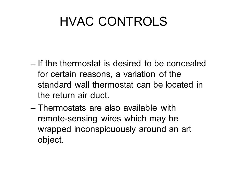 HVAC CONTROLS