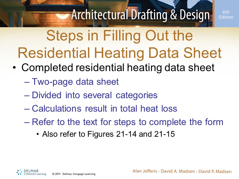 Steps in Filling Out the Residential Heating Data Sheet