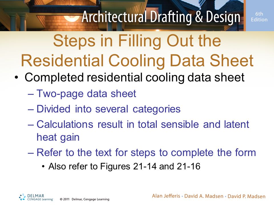 Steps in Filling Out the Residential Cooling Data Sheet