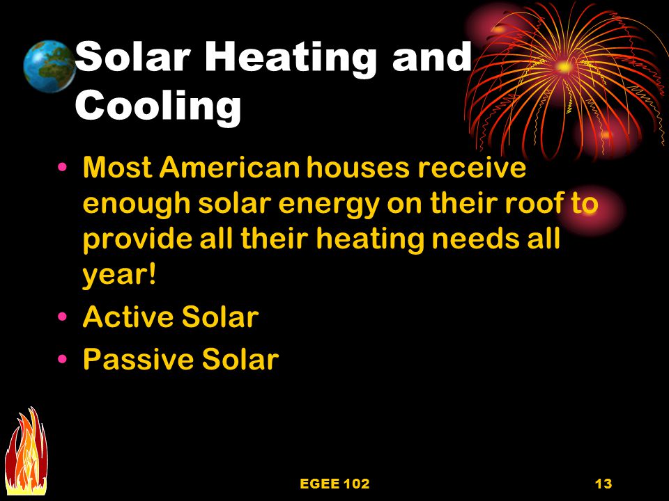 Solar Heating and Cooling