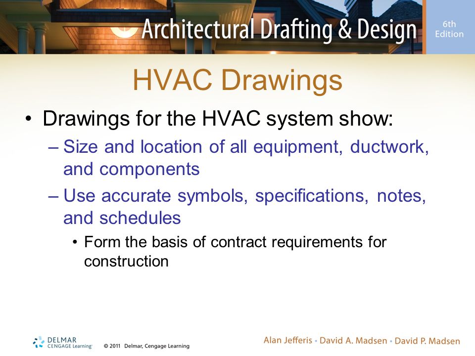 HVAC Drawings Drawings for the HVAC system show: