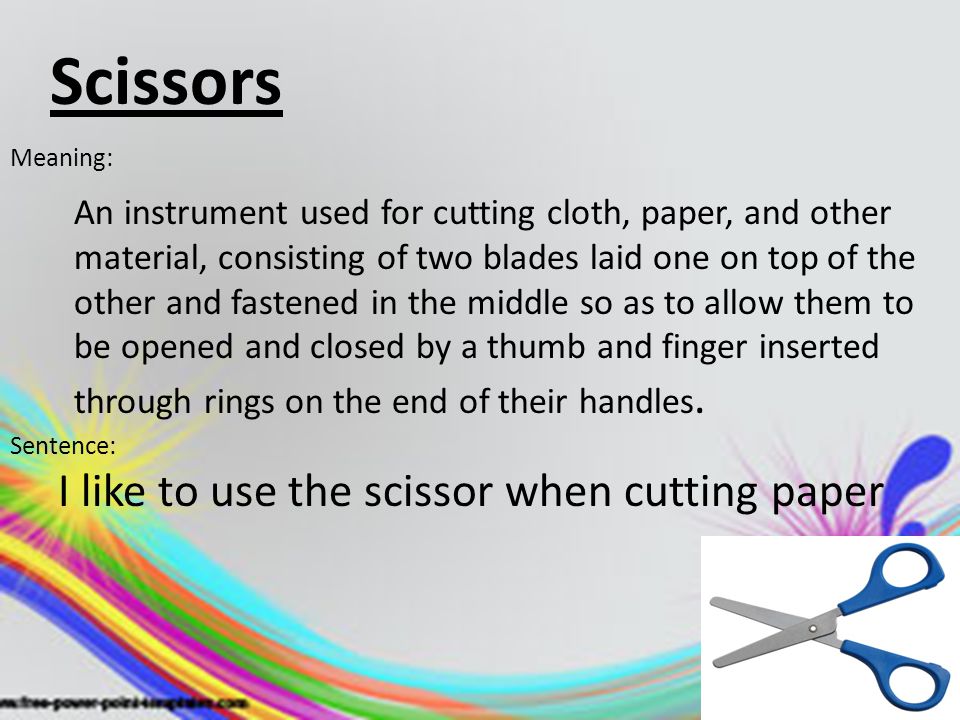 scissors in a sentence