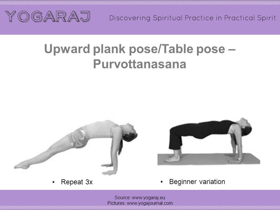 Upward plank pose/Table pose – Purvottanasana
