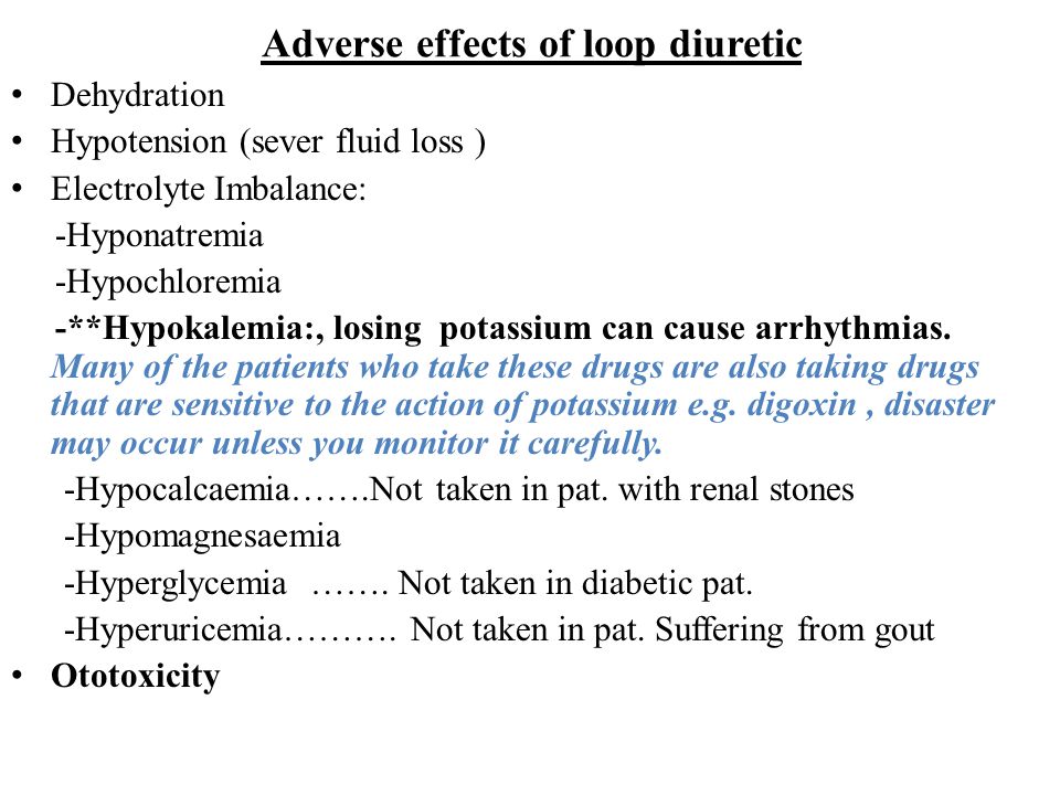 loop diuretics in diabetes)