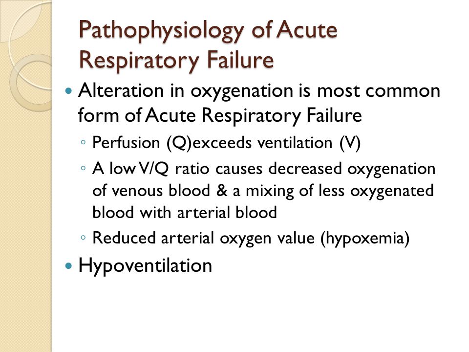 Pathophysiology of Acute Respiratory Failure
