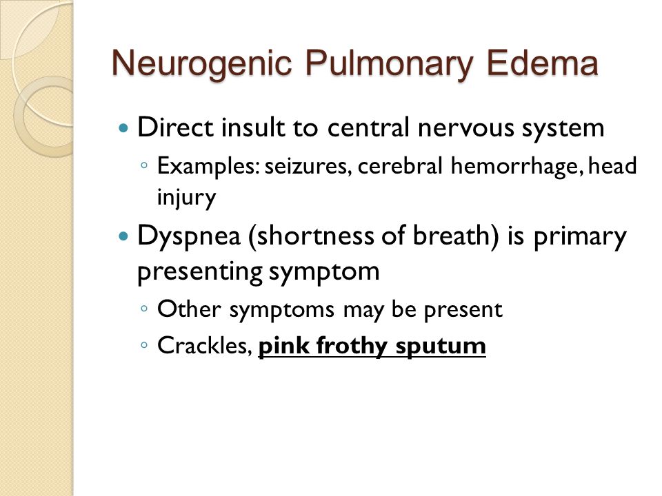 Neurogenic Pulmonary Edema