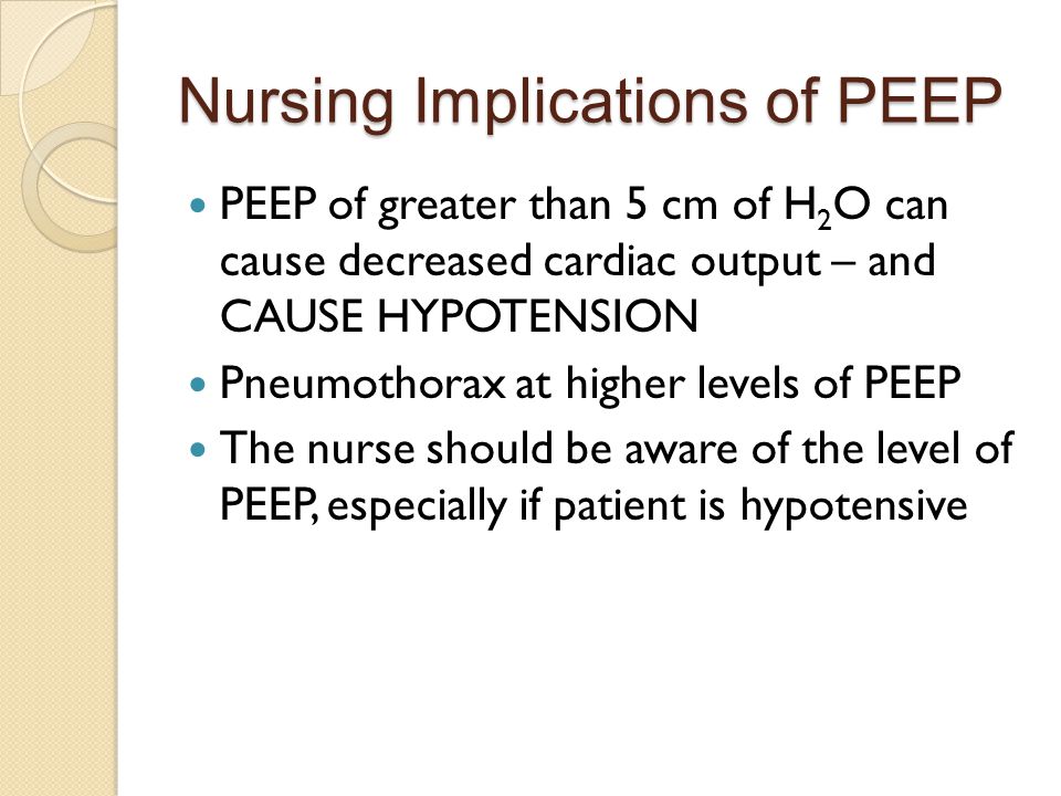 Nursing Implications of PEEP