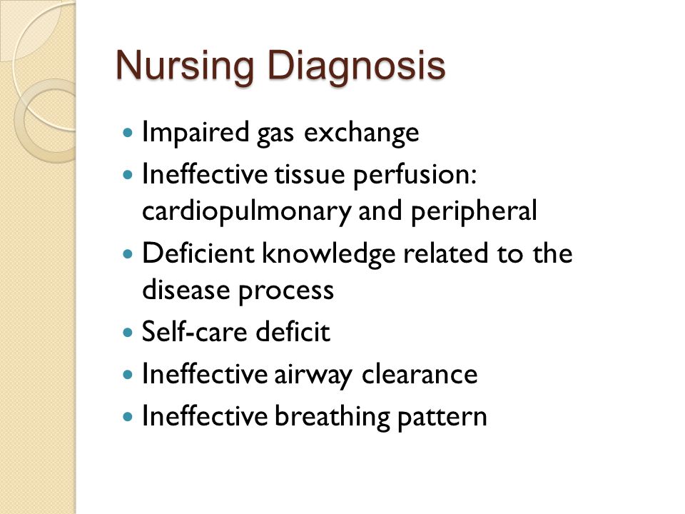 Nursing Diagnosis Impaired gas exchange